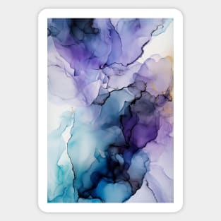 Pretty Purple - Abstract Alcohol Ink Art Sticker